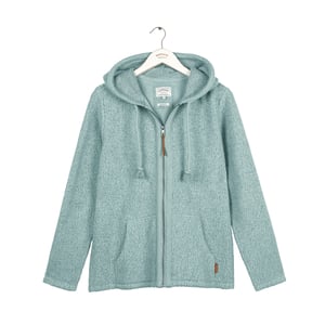 Yarmouth Textured Zip Through Sweater in Ocean Surf (918041)